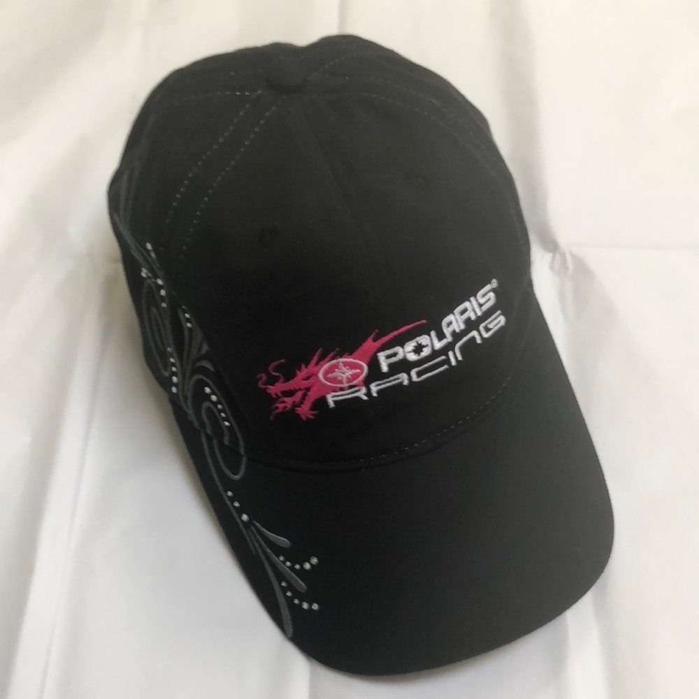 Polaris Racing women hat black/pink/ white fits most adjustable strap